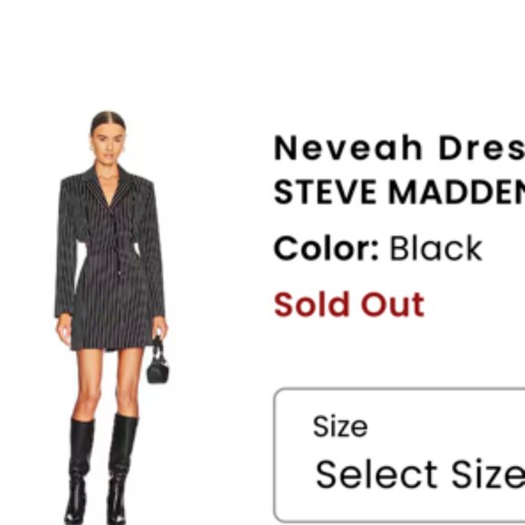 Steve Madden dress in black pinstripe M - Picture 1 of 8